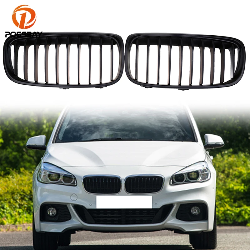 Решетки переднего бампера автомобиля POSSBAY из АБС пластика для BMW 2 Series F46 Gran Tourer 2014