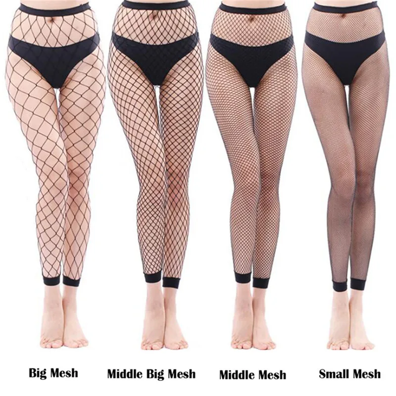 Черные женские эротичные ажурные чулки 9 точек нейлоновые высокоэластичные