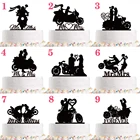 Мотоцикл парный свадебный торт Топпер день рождения жениха и невесты обручальное украшение мистер миссис Спорт тема торт Топпер