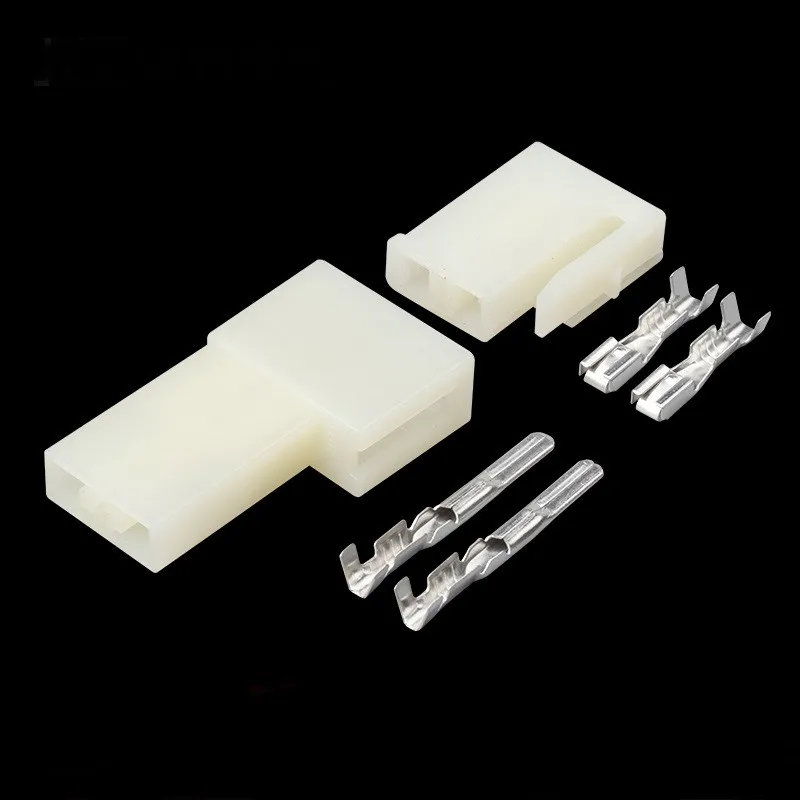 100 комплектов 2-контактный штекер и гнездо пластиковые детали автомобильный