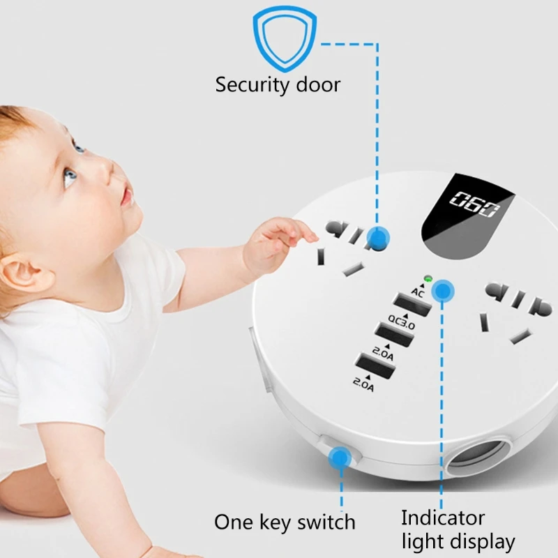 

DC 12 V/24V 220V AC 2 2.0A USB