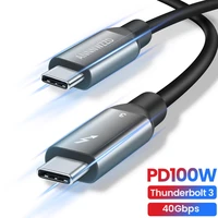 thunderbolt 3 cable 100w 5a20v usb 3 1 thunderbolt 3 fast pd cable for macbook pro 40gbps 5k60hz usb type c charger data cable