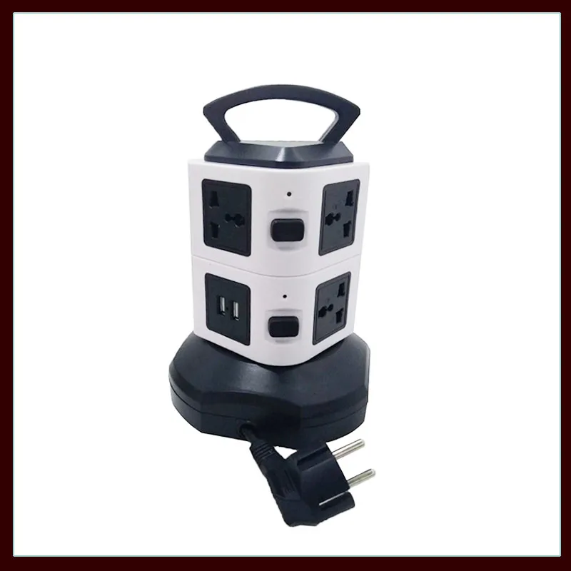 Вертикальный тип Мощность башня полосы 1 8 м свинцовый шнур-удлинитель 2USB Порты EU