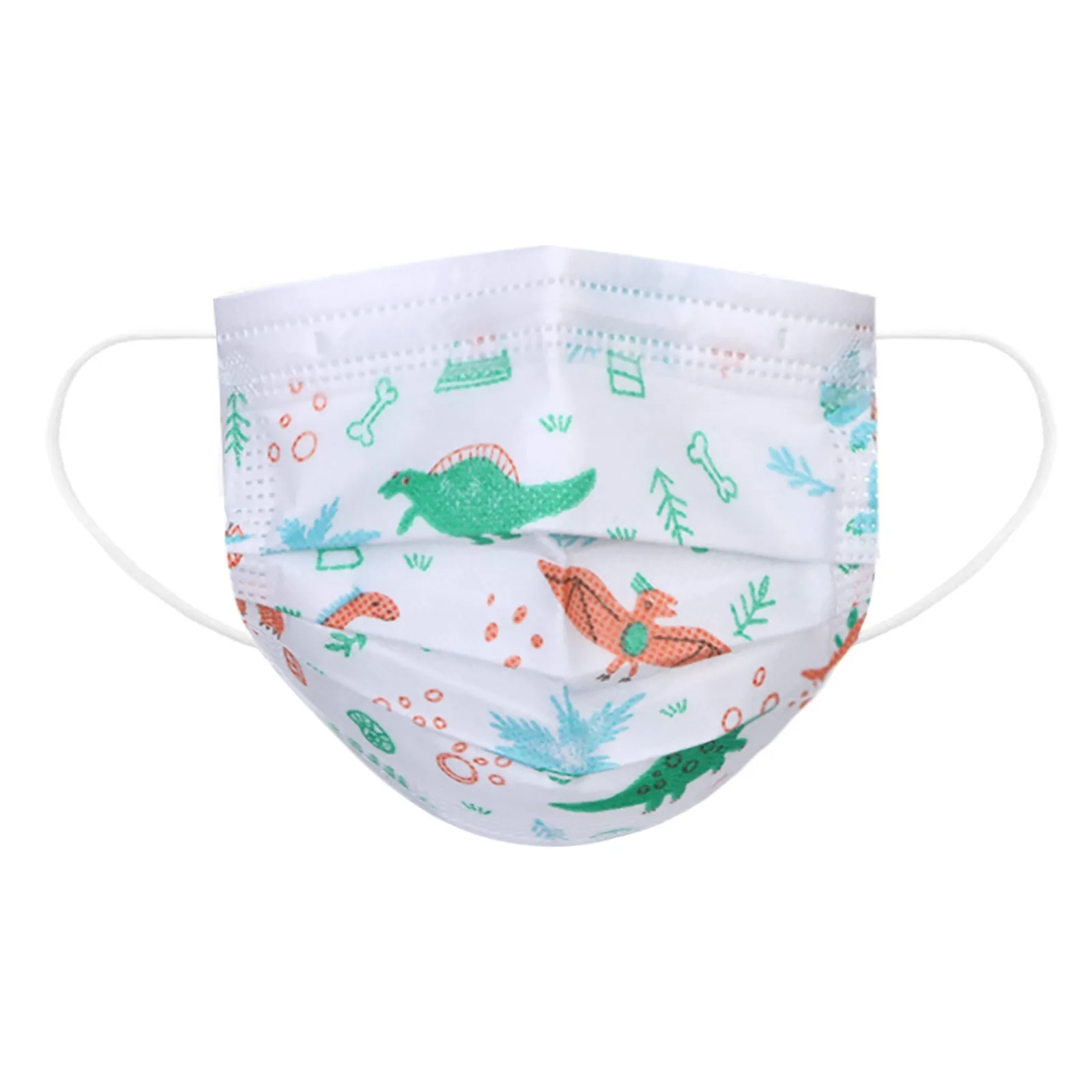

50pc Children Face Mask Disposable Dinosaur Print Mask For Kids Child 3ply Cartoon Mouth Mask 3ply Filter Masks Decoration
