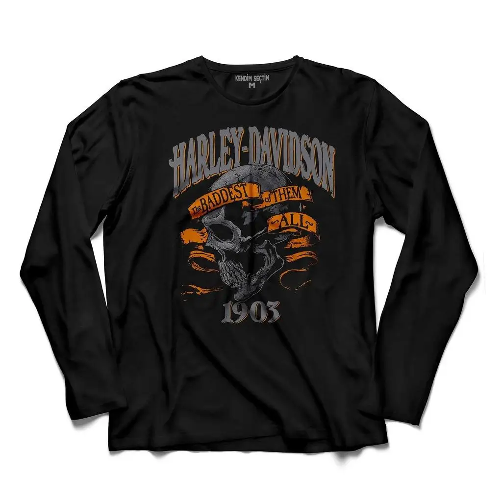 

HARLEY MOTORCYCLES DAVDSON THE BADDEST OF THEM LONG SLEEVE T-SHIRT for