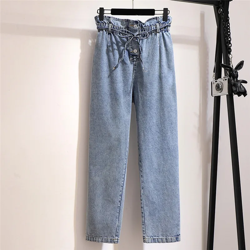 Новинка 2019 женские осенние джинсовые брюки повседневные брюки-султанки с