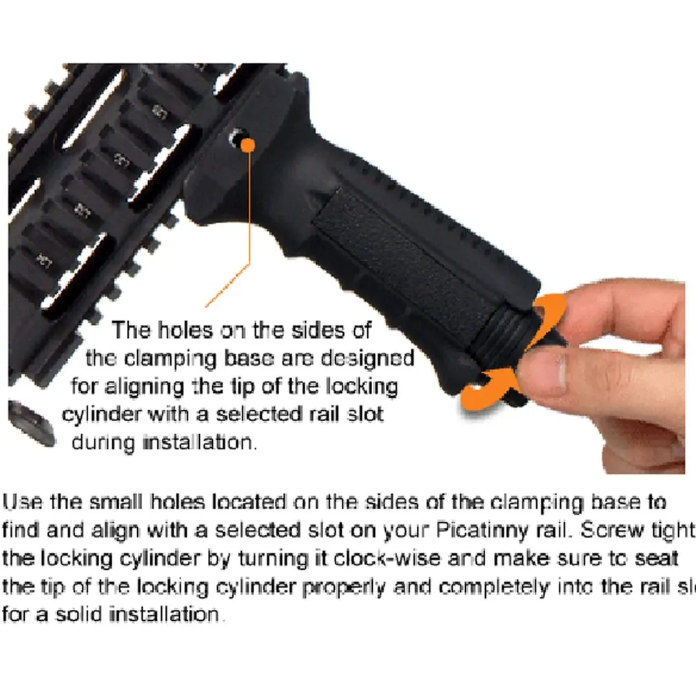 Тактическая эргономичная Вертикальная винтовка для обеих рук Foregrip Picatinny Mount