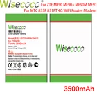 Новый аккумулятор Wisecoco Li3723T42P3h704572 3500 мАч для ZTE MF91 MF90 для модема MTC 833F 831FT 4G Wi-Fi роутера высокого качества