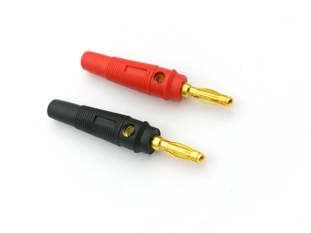 100 шт Позолоченные 4 мм разъем банана для коннекторы аудио колонок|plug 4mm|plug goldplug