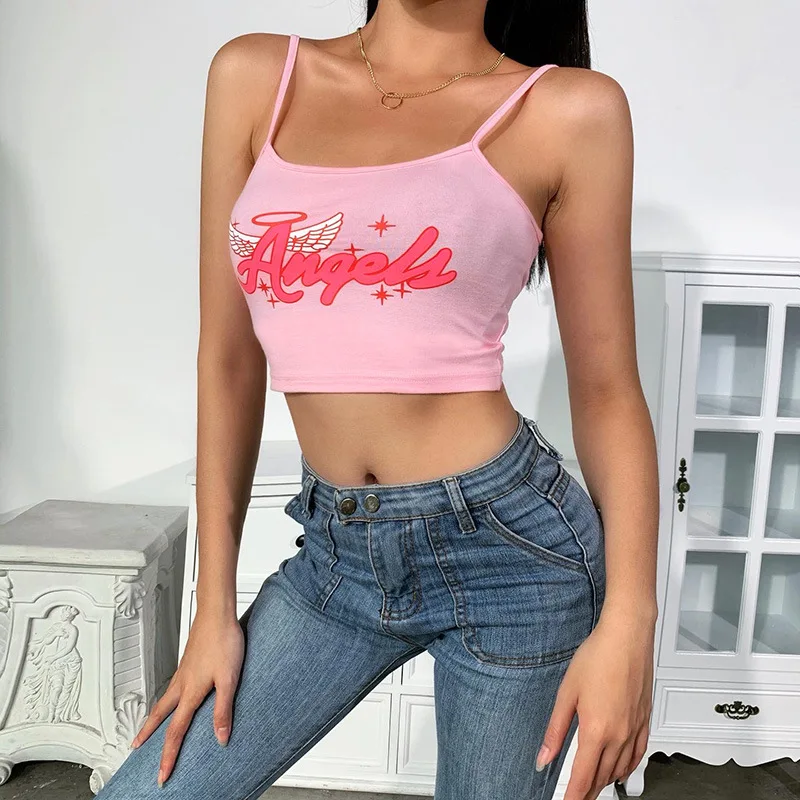 Новая модная женская кофта с узором в виде ангела летний сексуальный топ вырезом