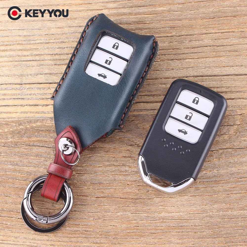 KEYYOU высококачественный чехол для брелка ключей из натуральной кожи защитный