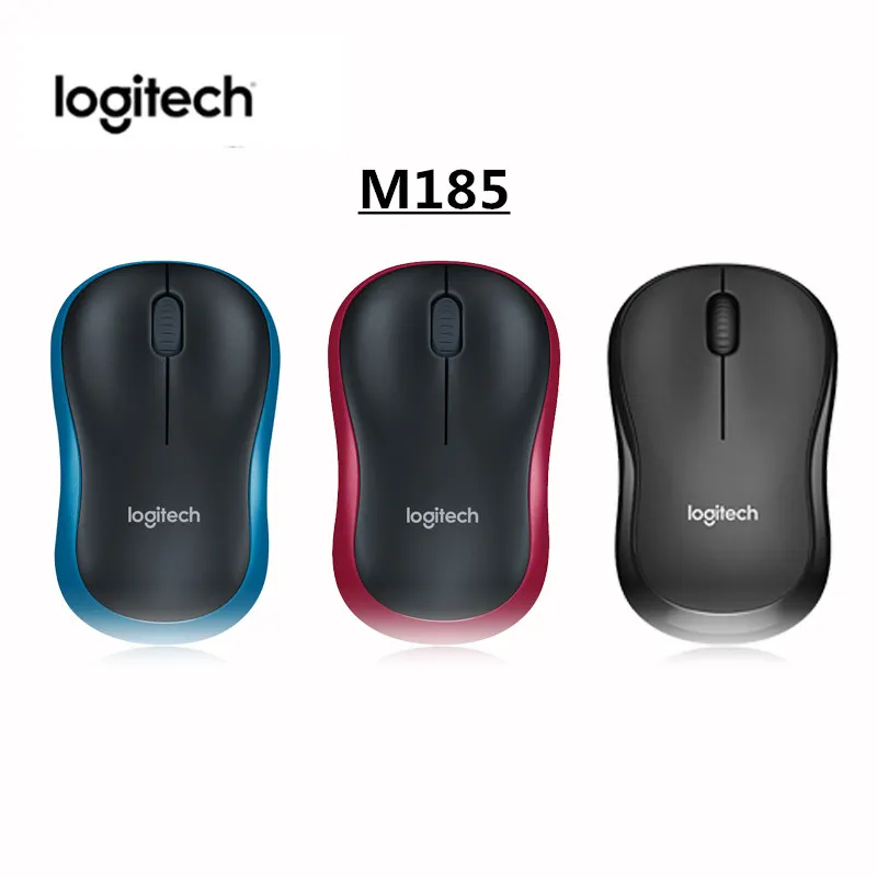 Оригинальная беспроводная мышь Logitech M185 1000DPI 2 4 ГГц USB нано приемник для