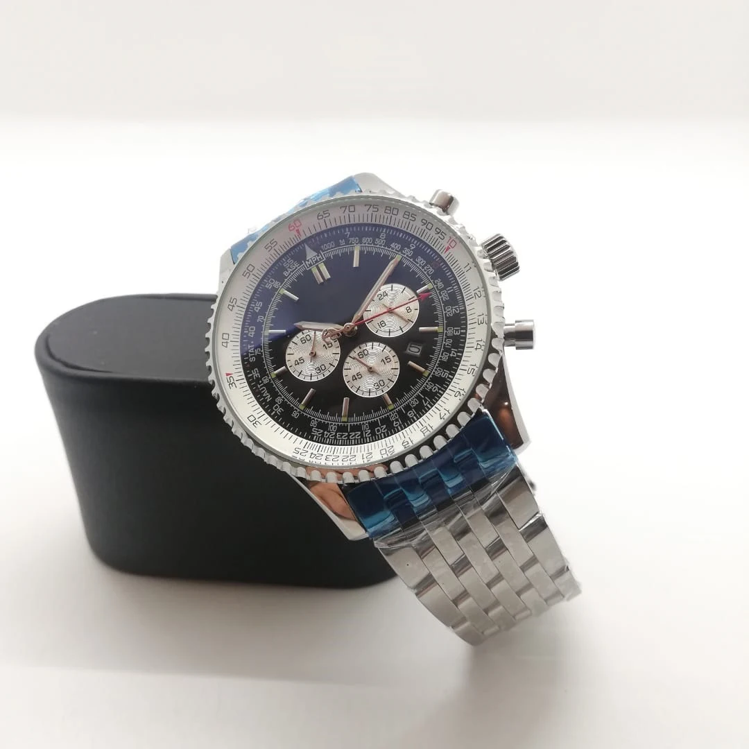 

Mens Watch 1884 Stainless Steel Quartz Movement Chronograph Sapphire Glass Chronometer All Dials Work Man Wristwatches