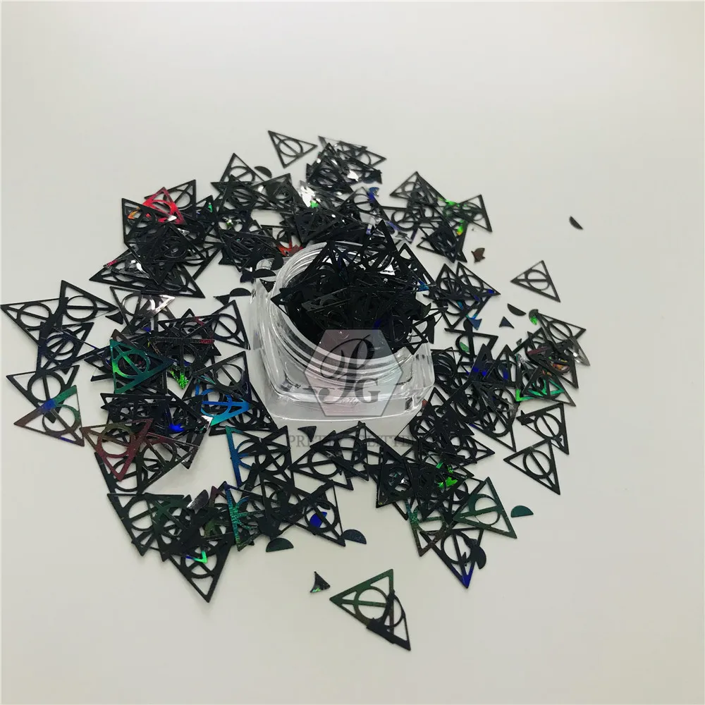 1 коробка пустотелых треугольников PrettyG голографические Блестки для смолы сделай