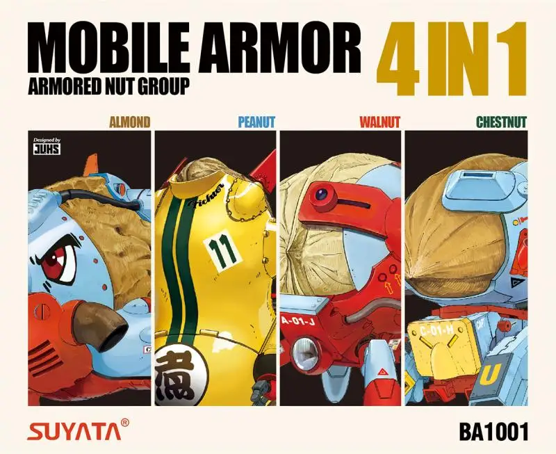 

SUYATA plastic assembly model, mobile armor series, mecha nut team, glue-free pre-painting #BA-1001
