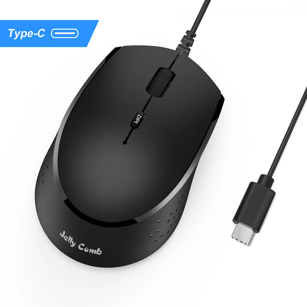 Желе расческа USB кабель type C мышь Проводная эргономичная мышь для компьютера ноутбука мышь для Apple Macbook Pro Chromebook мобильный телефон