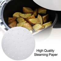 air fryer liners perforated steaming papers bamboo steamer liners non stick oil absorbing paper air fryer accessories