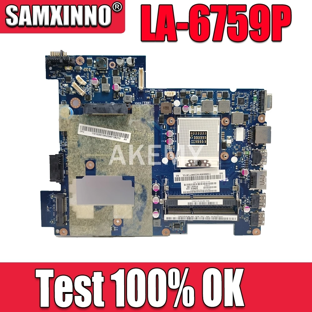 SAMXINNO материнская плата для ноутбука Lenovo G470 PC PIWG1 LA 6759P HDMI full tesed DDR3|Материнские