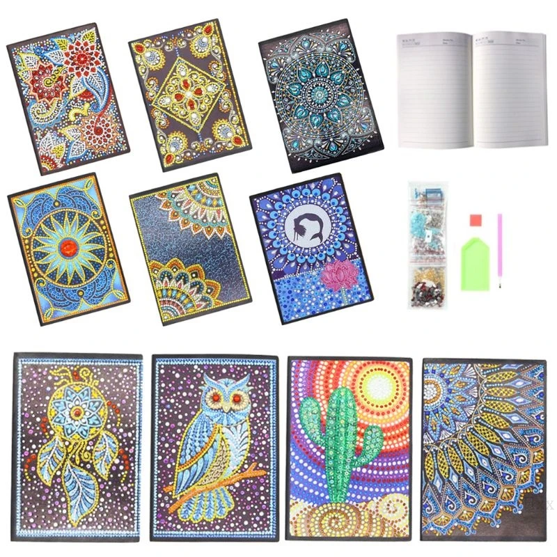 Необычная алмазная живопись сделай сам блокнот особой формы дневник книга А5