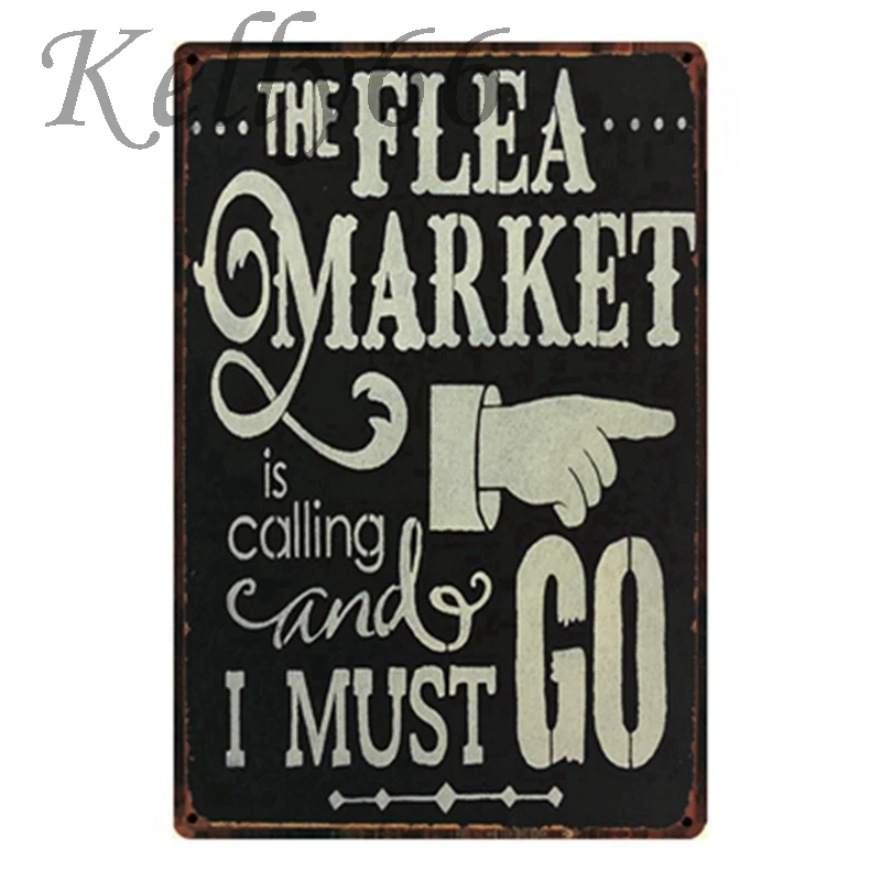

[ Kelly66 ] Market I must GO Wall Poster Home Decor Tin Sign Funny Quote Painting 20*30 CM Size y-1303