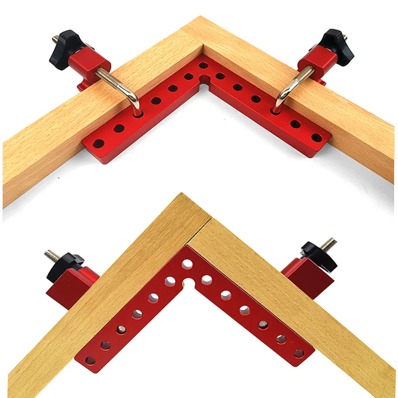 

90 Degrees L-Shaped Auxiliary Fixture Splicing board Positioning Panel Fixed clip Aluminium Square Ruler Clip Woodworking tools