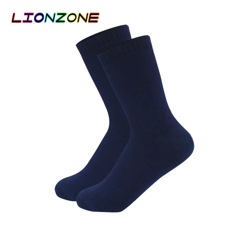 LIONZONE, высокое качество, плотные зимние теплые мужские носки, антибактериальные, гигроскопичные, дышащие, повседневные, бамбуковые носки
