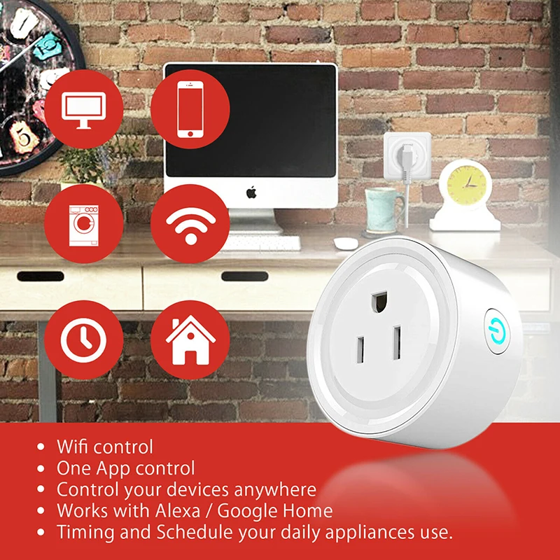 2 шт розетка Wi Fi экшн камера с США штекер открытый умная разъем Voice Управление