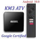 ТВ-приставка MECOOL KM9 Pro, приставка с сертификатом Google, Android 10, 2 ГБ, 16 ГБ, Amlogic S905 X2, Youtube, 4K, KM3 ATV, 4 ГБ, 64 ГБ, умный медиаплеер, 10 шт.