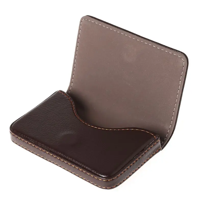 Портативный деловой бумажник для кредитных карт с карманом кожаный