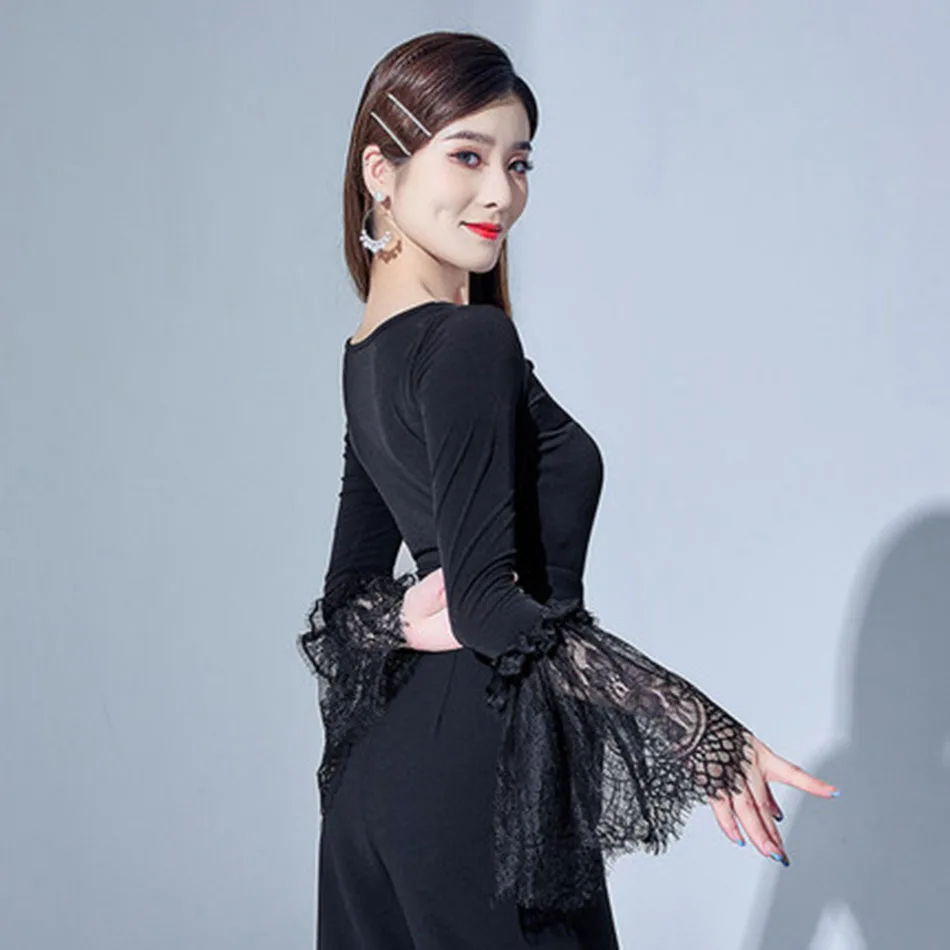 Женские топы для латиноамериканских танцев L21257A кружевные дизайнерские женские