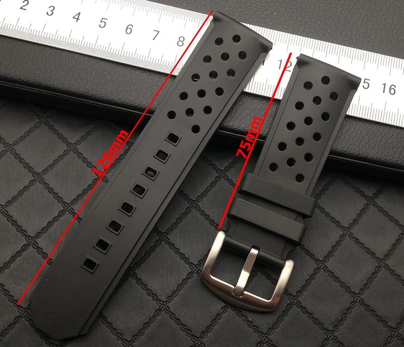 Ремешок для часов мягкий из натурального каучука Силиконовый водонепроницаемый