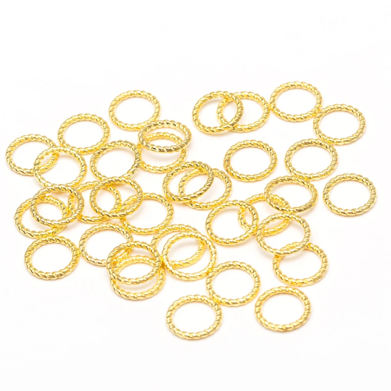 60 шт. тибетское серебряное витое кольцо очаровательные звенья для изготовления