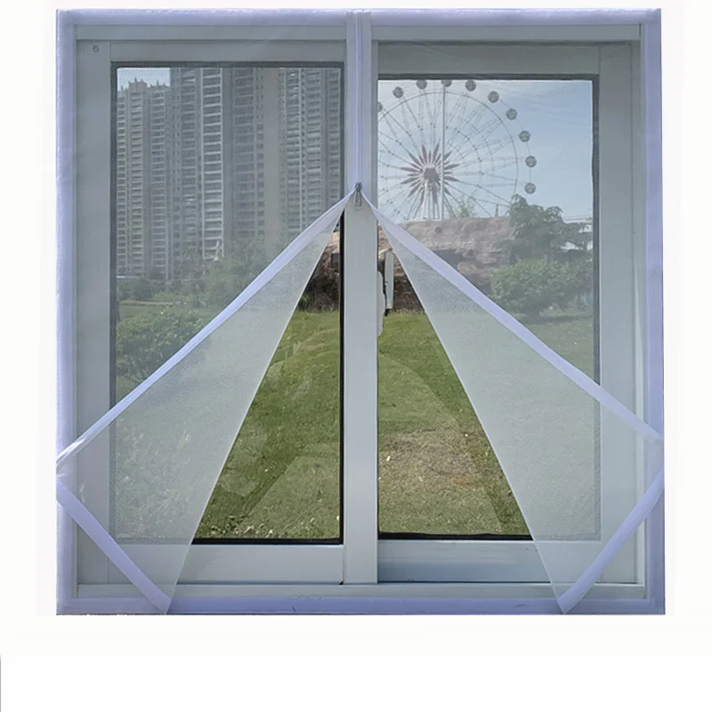 Schermo antizanzare autoadesivo in Velcro nano window net cerniera zanzariera tenda per zanzariera domestica personalizzabile fai-da-te