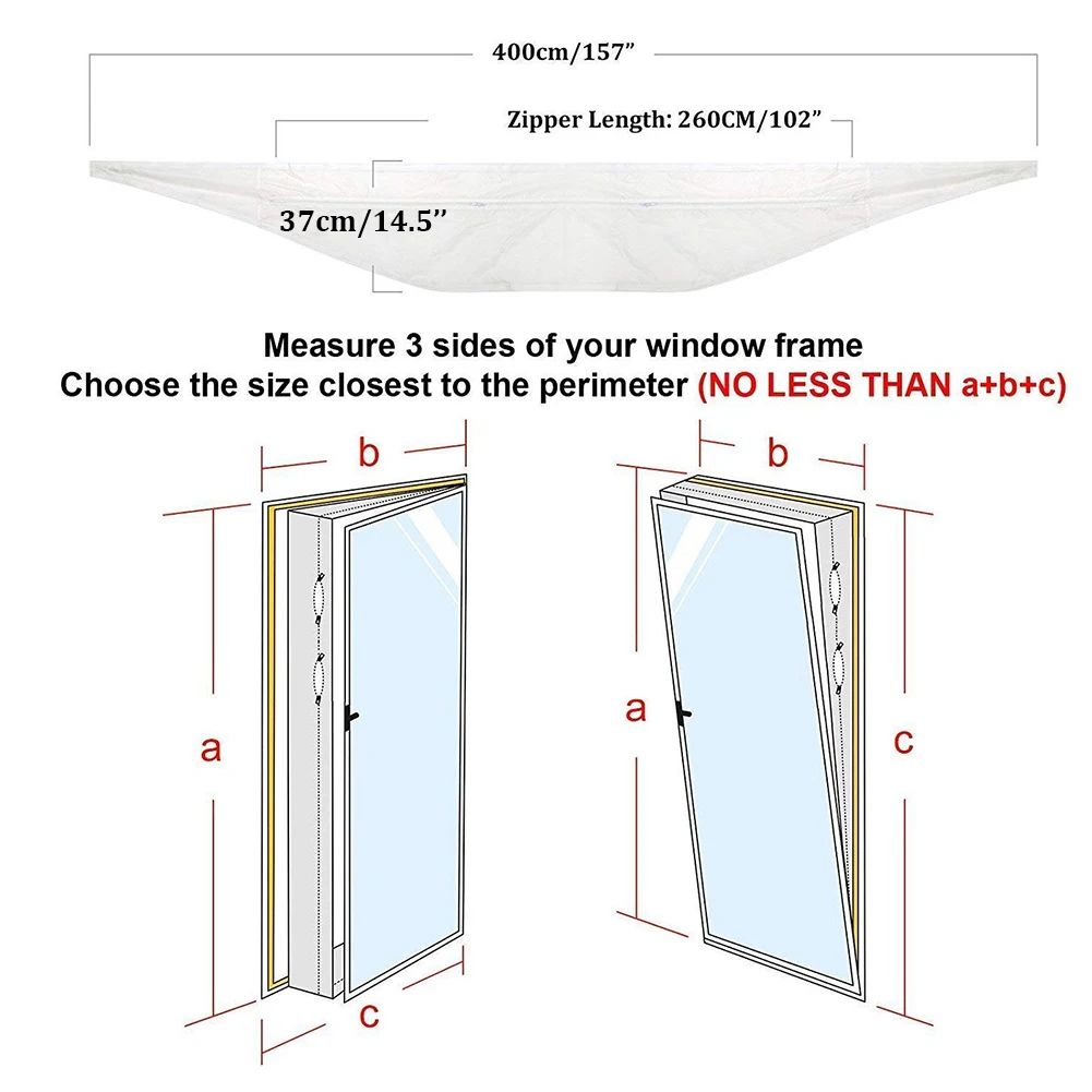 

4M Hose Window Baffle Cover Suitable for Mobile Air Conditioning And Exhaust Dryer Flexible Cloth Sealing Board Portable Air