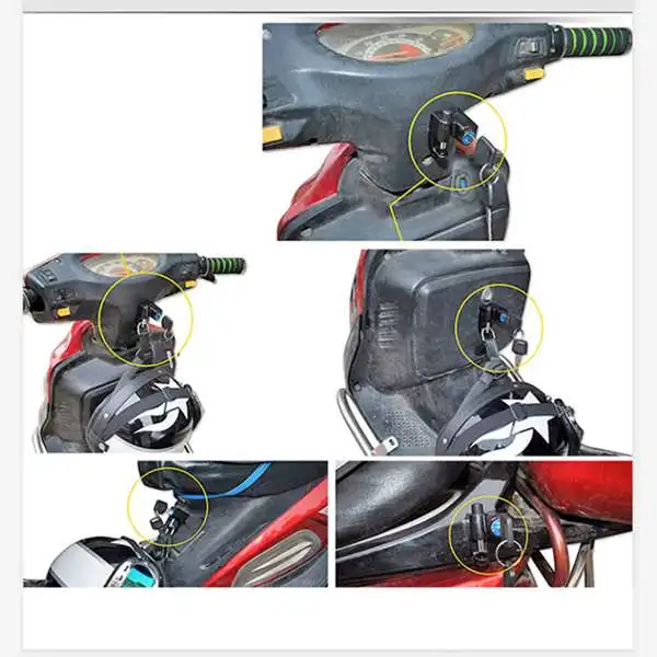 

1 Set Motorcycle Helmet Lock Hanger Hook Universal Motorbike and 2 Keys Set