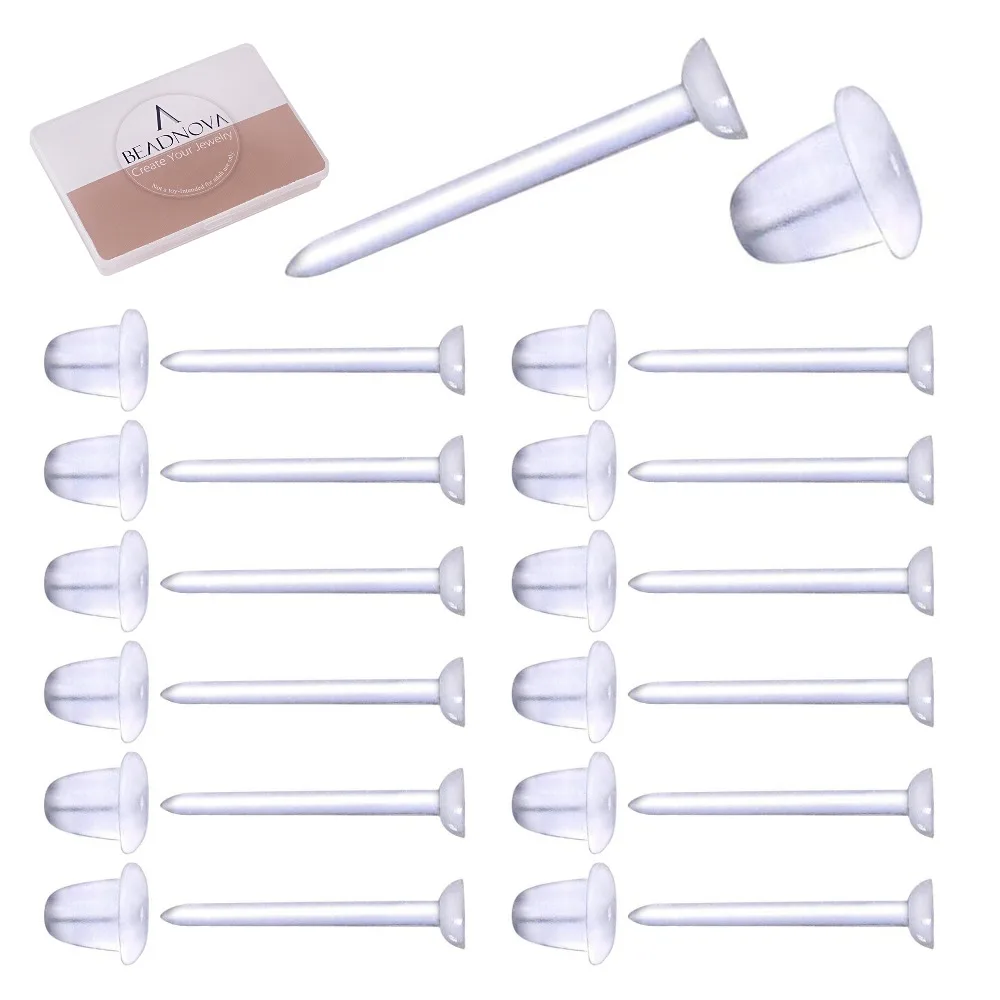 Clear Invisible Earrings For Sports Earring Hole Saver Work Plastic Ear Plug (500 pairs) | Украшения и аксессуары