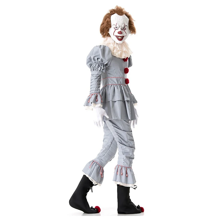 Костюм клоуна детский костюмы на Хэллоуин Стивена Кинга It для женщин косплей