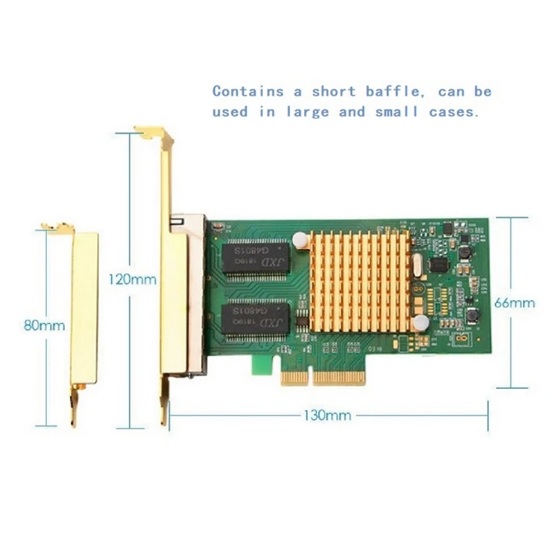 PCI-E сетевая карта I350 чип четырехпортовая гигабитная RJ45 подходит для серверов |