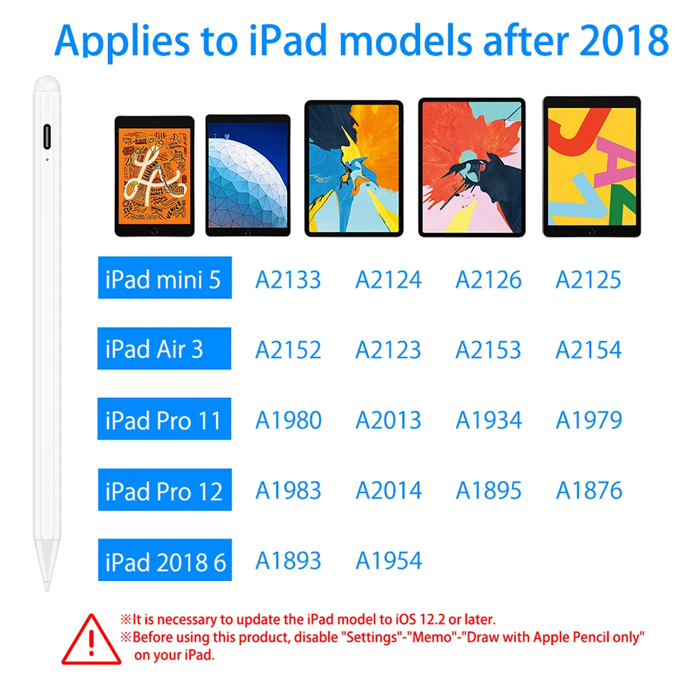 Карандаш для Apple iPad стилус Pro 11 12 9 2020 ipad 7-го 8-го поколения mini 5 Air 3 4 отклонение