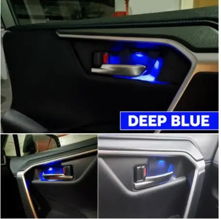 4 шт. декоративные синие светодиодсветодиодный лампы для Toyota RAV4 2019 2020
