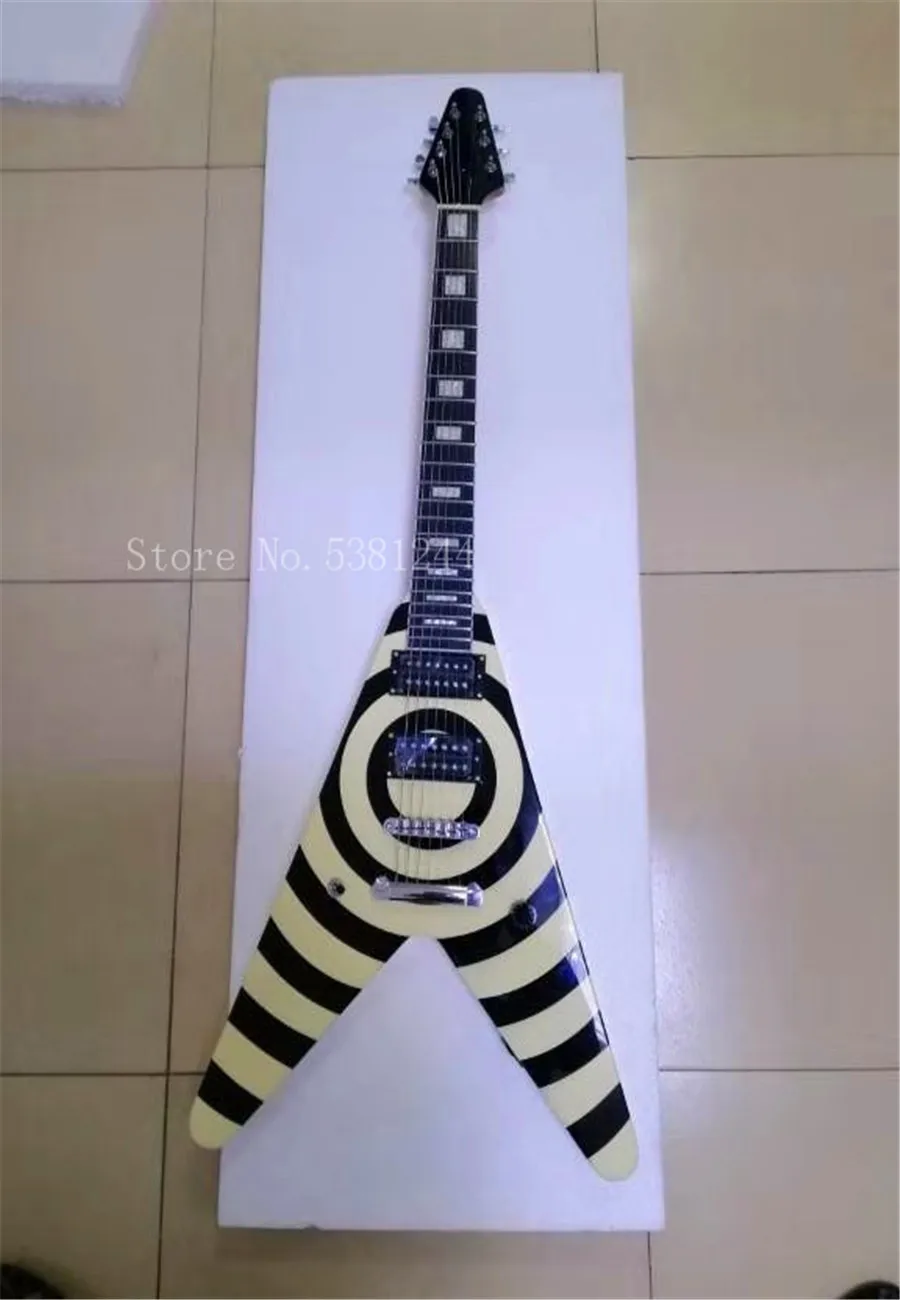 Бесплатная доставка flying V 7 струн электрогитары настраиваемый.|Гитары| |