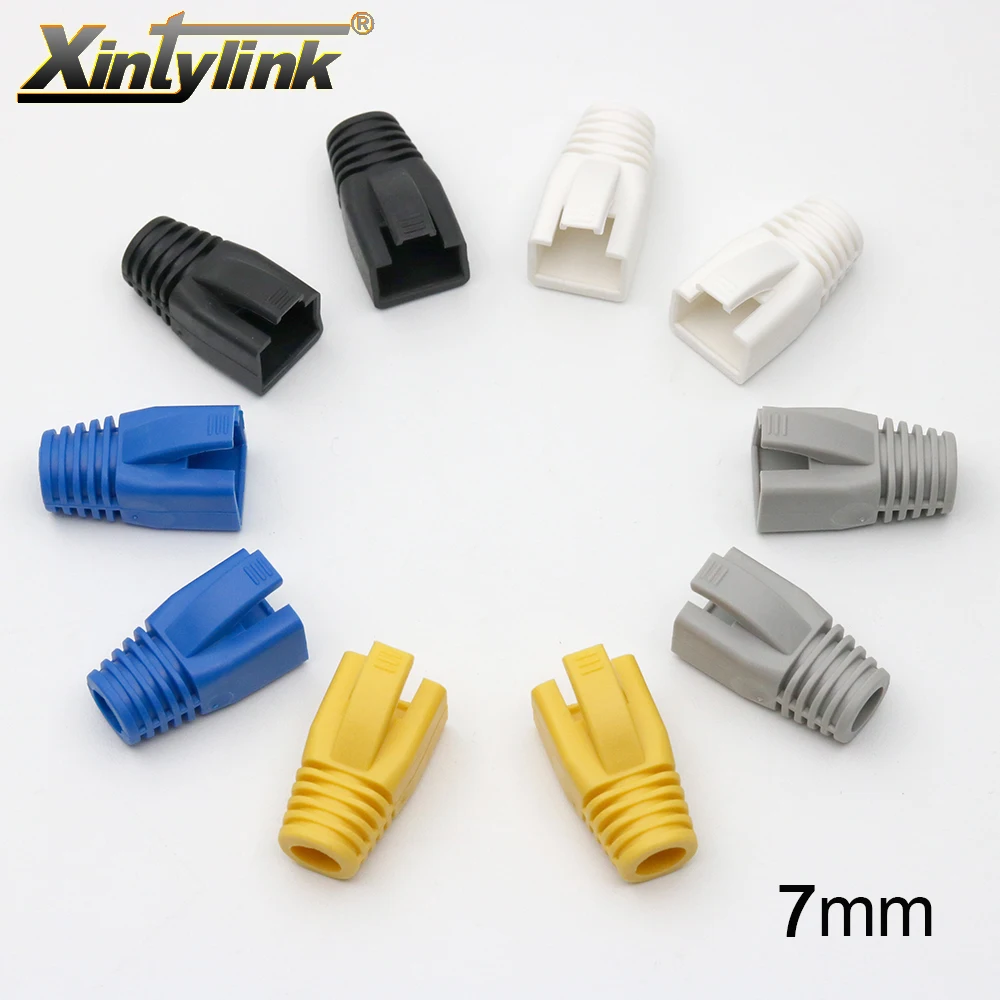 Xintylink rj45 caps cat6 cat5e cat5 Разъем разноцветный сапоги оболочка защитный рукав rj 45 для ethernet кабель сети