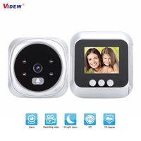 videw 2 4 inch video doorbell camera lcd digital door viewer night vision motion detection for home door security