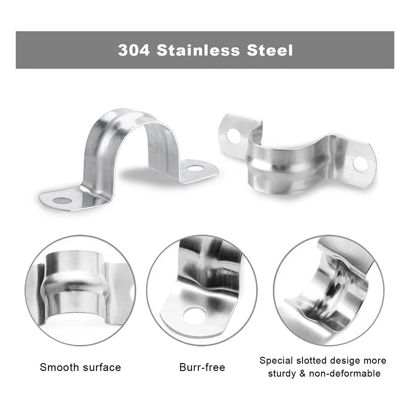 Акция! 60 упаковок M25 (1 дюйм) жесткий ремешок из нержавеющей стали для труб с 2