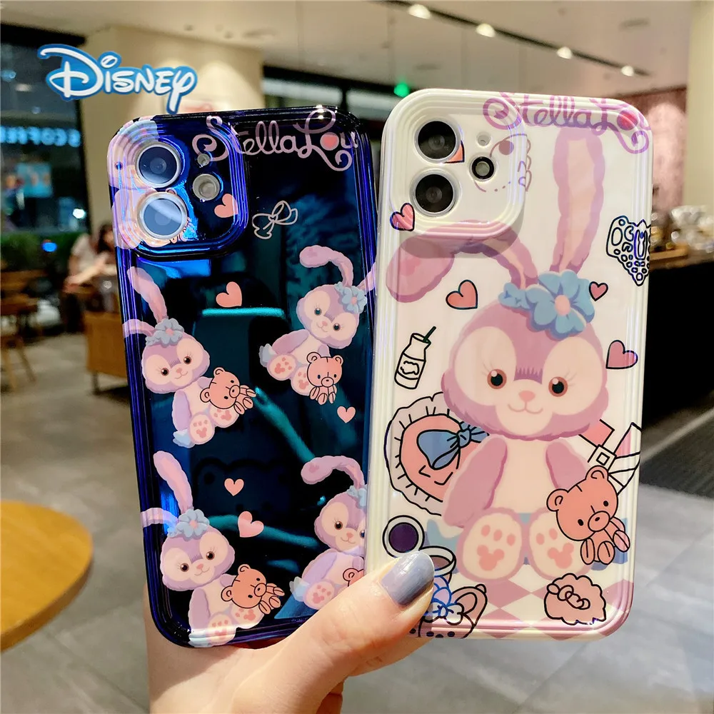 Disney StellaLou Cartoon Mobile Phone Case for iPhone 13 12 11 Pro Max Mini XR XS 7 8 Plus Cute Anti-Fall Protective Covers