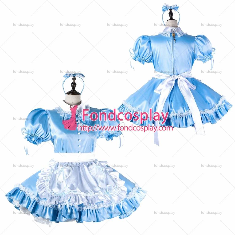 

Сексуальная одежда для взрослых с крестом fondcosplay, атласное платье для младенцев с замком, Униформа, белый фартук, костюм, индивидуальный пош...
