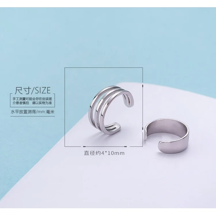 925 пробы серебряный зажим для ушей стильная личность многослойная катушка без