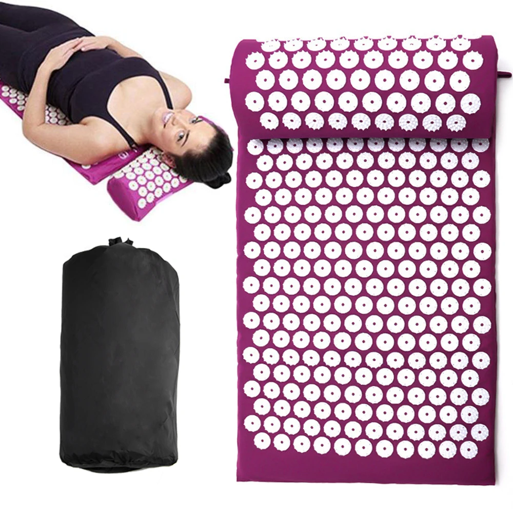 Йога Лотос Спайк Акупрессура подушка набор массажер для спины и тела Акупунктура