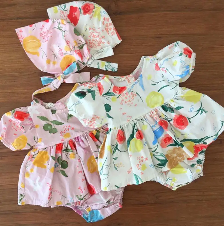 Цветами с цветочными оборками платье принцессы одежда для малышей новорожденных