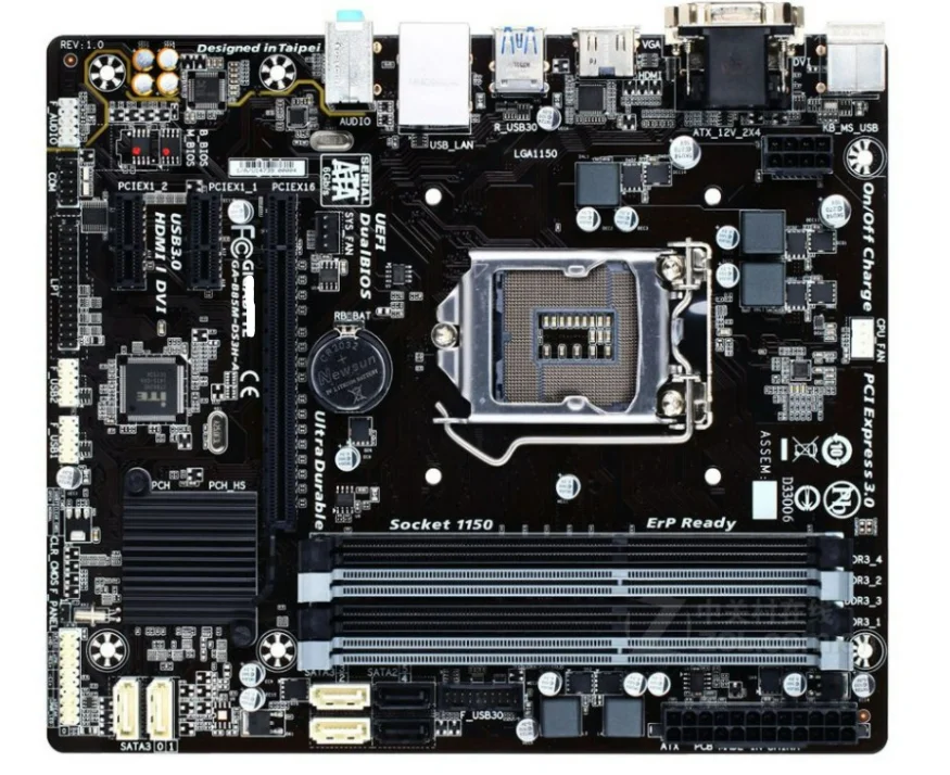 

Оригинальная материнская плата для Giga GA-B85M-DS3H LGA 1150 DDR3 B85M-DS3H 32G VGA USB3.0 DVI десктопная материнская плата